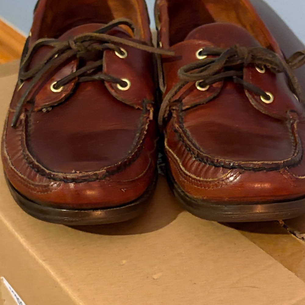 Sebago Rich Brown Leather Boat Shoes - Picture 3 of 6